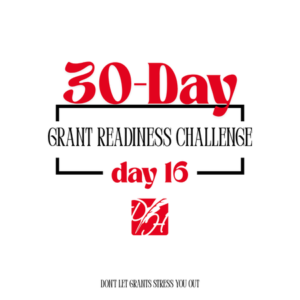 30-Day Grant Readiness Challenge - Day 16